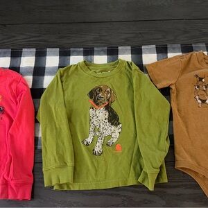 Lot of 3 boys Carharrt shirts 24 mon, 2t and 3t like new only worn once each